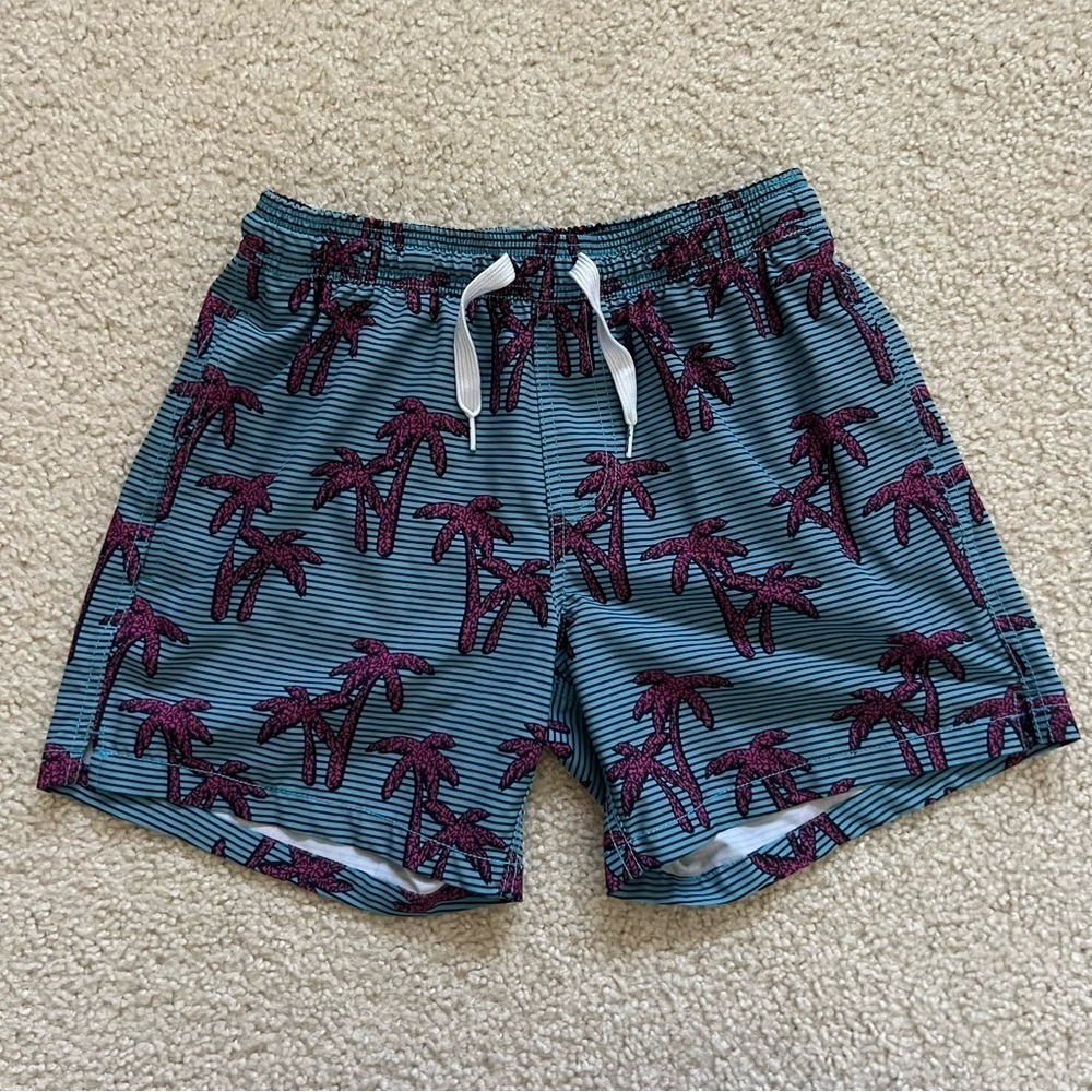 Maamgic Men Swim Shorts Trunks Sz Small Quick Dry Pool Beach Cocotier Rouge Blue